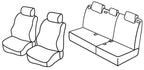 Set coprisedili Superior - Nero/Blu - compatibile per Honda Civic 5p (01/06>01/12)