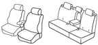 Set coprisedili Superior - Nero/Rosso - compatibile per Honda Civic 5p (02/12>02/17)