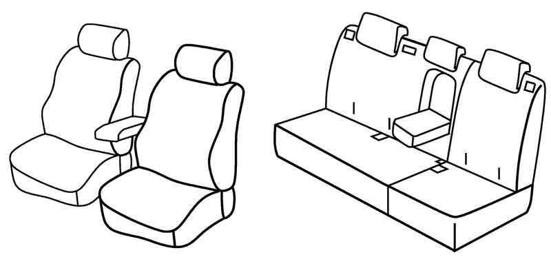 Set coprisedili Superior - Beige - compatibile per Honda Civic 5p (02/12>02/17)