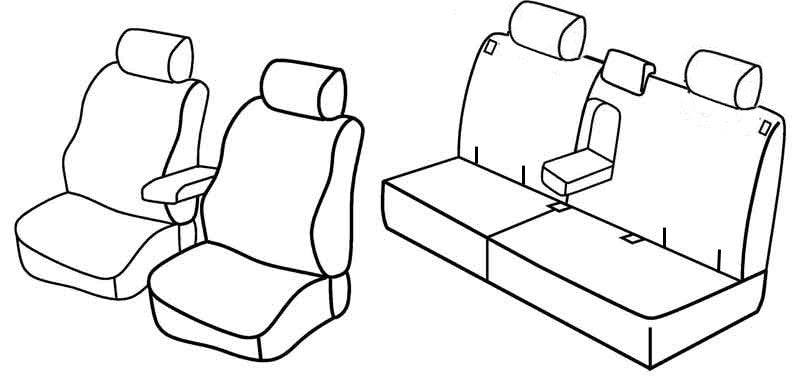 Set coprisedili Superior - Grigio/Nero - compatibile per Honda CR-V (10/12>10/18)