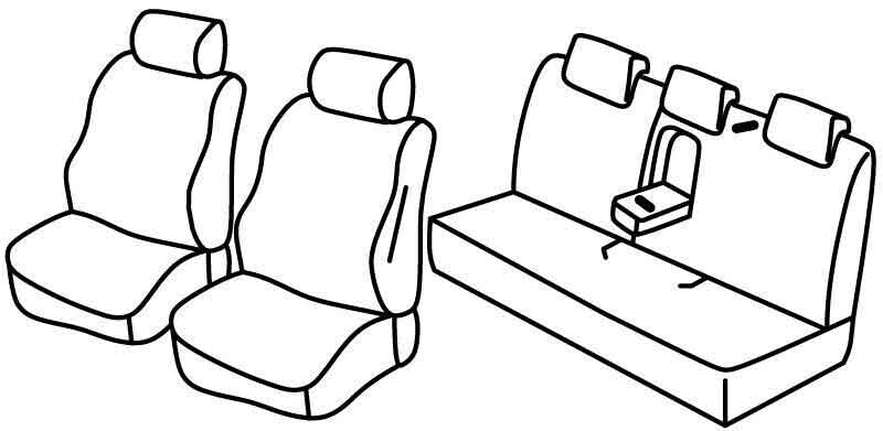 Set coprisedili Superior - Beige - compatibile per Honda Civic 4p (03/17>07/22)