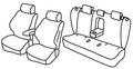Set coprisedili Superior - Grigio/Nero - compatibile per Honda Accord Tourer (12/11>12/13)