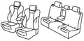 Set coprisedili Superior - Nero/Rosso - compatibile per Honda CR-V (11/18>08/23)