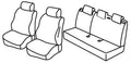 Set coprisedili Superior - Nero/Rosso - compatibile per Honda Civic 5p (03/17>07/22)