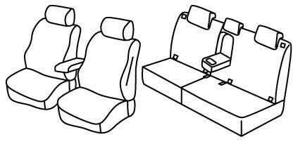 Set coprisedili Superior - Nero/Grigio - compatibile per Honda HR-V (11/21>) Hybrid