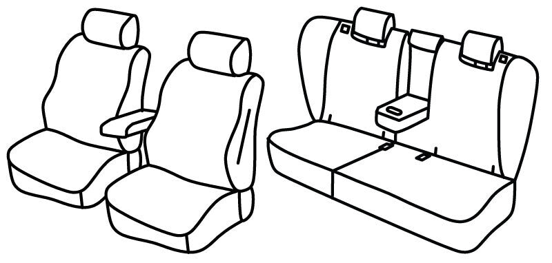 Set coprisedili Superior - Nocciola - compatibile per Honda ZR-V (08/23>) Hybrid