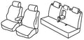 Set coprisedili Superior - Grigio/Nero - compatibile per Honda Civic 5p (08/22>) Hybrid