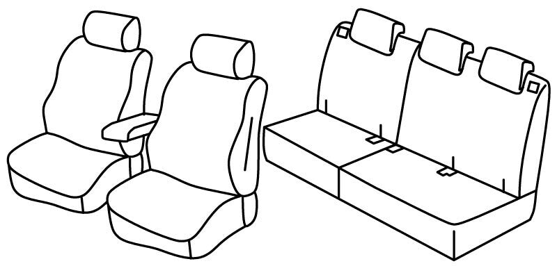 Set coprisedili Superior - Grigio/Nero - compatibile per Honda HR-V (09/15>10/21) Elegance