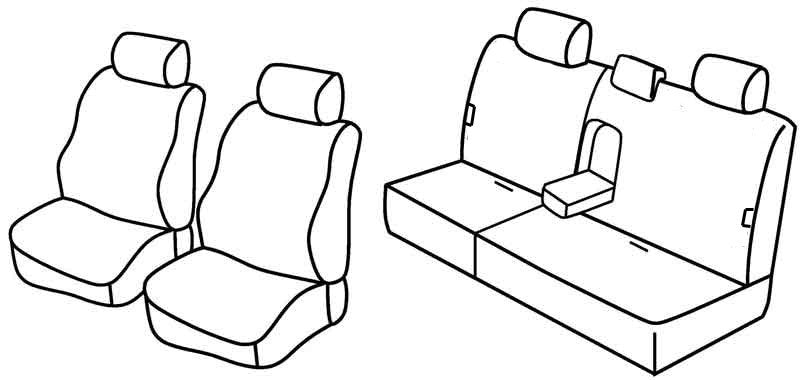 Set coprisedili Superior - Nocciola - compatibile per Hyundai Santa Fe (01/01>02/06)