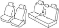 Set coprisedili Superior - Nero/Grigio - compatibile per Hyundai Santa Fe (01/01>02/06)
