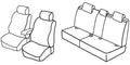 Set coprisedili Superior - Nero/Rosso - compatibile per Hyundai Santa Fe (03/06>09/12)