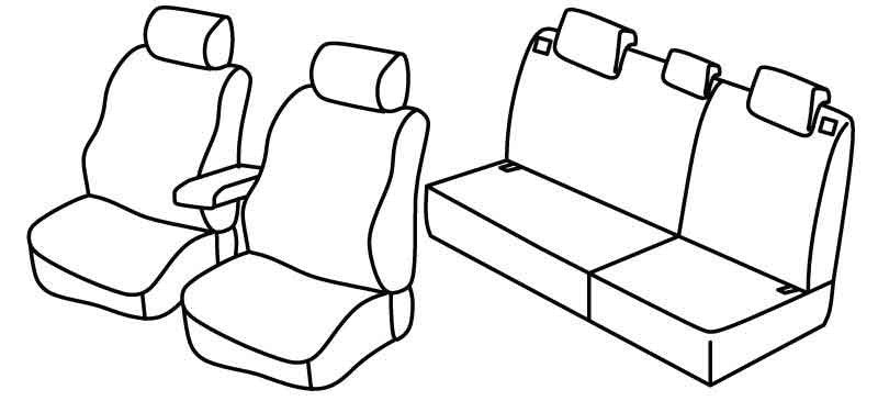 Set coprisedili Superior - Nero/Blu - compatibile per Hyundai Tucson (09/15>10/20)