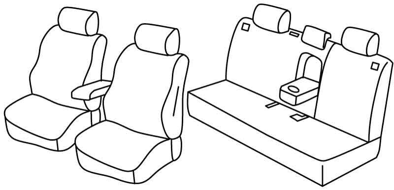 Set coprisedili Superior - Nocciola - compatibile per Hyundai Ioniq (12/16>07/22) EV Premium