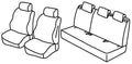 Set coprisedili Superior - Nero/Rosso - compatibile per Hyundai Bayon (08/21>)