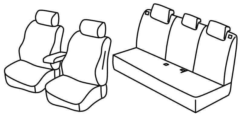 Set coprisedili Superior - Nocciola - compatibile per Hyundai Tucson (11/20>)