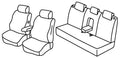 Set coprisedili Superior - Beige - compatibile per Hyundai Tucson (11/20>) N Line, Hybrid
