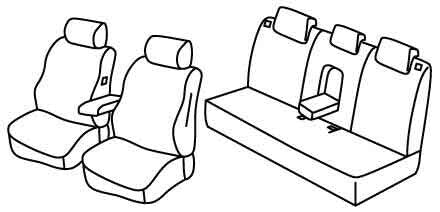Set coprisedili Superior - Nero/Grigio - compatibile per Hyundai Tucson (11/20>) N Line, Hybrid