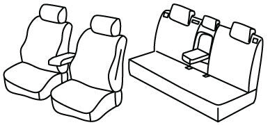 Set coprisedili Superior - Nero/Blu - compatibile per Hyundai Kona (07/23>)