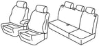 Set coprisedili Superior - Nero/Blu - compatibile per Jeep Grand Cherokee (06/05>12/10) Sport