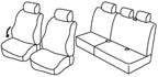 Set coprisedili Superior - Nero/Rosso - compatibile per Jeep Grand Cherokee (06/05>12/10) CRD