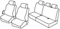 Set coprisedili Superior - Nero/Blu - compatibile per Jeep Grand Cherokee (06/05>12/10) CRD