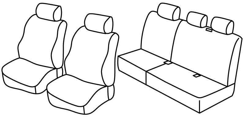 Set coprisedili Superior - Beige - compatibile per Jeep Grand Cherokee (06/05>12/10) CRD