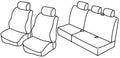 Set coprisedili Superior - Grigio/Nero - compatibile per Jeep Grand Cherokee (06/05>12/10) CRD