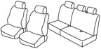 Set coprisedili Superior - Grigio/Nero - compatibile per Jeep Grand Cherokee (06/05>12/10) CRD