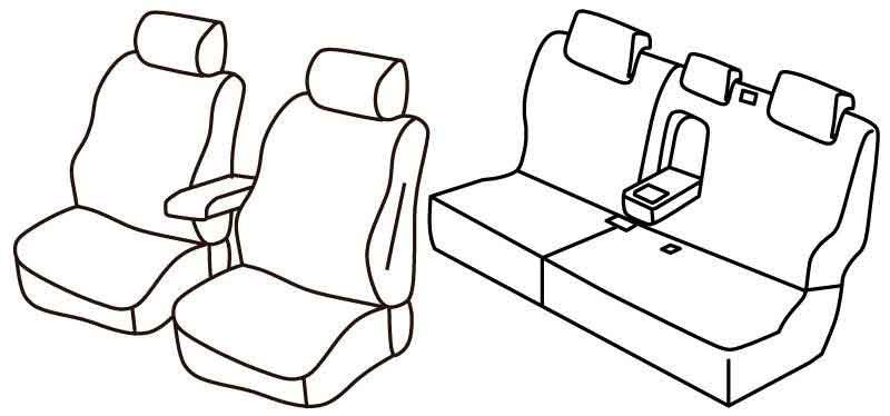 Set coprisedili Superior - Nocciola - compatibile per Jeep Grand Cherokee (05/13>11/16) Limited CRD
