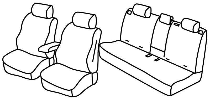 Set coprisedili Superior - Nero/Grigio - compatibile per Jeep Compass (07/17>05/25)
