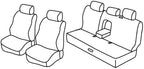 Set coprisedili Superior - Nero/Blu - compatibile per Jeep Grand Cherokee (06/05>12/10)