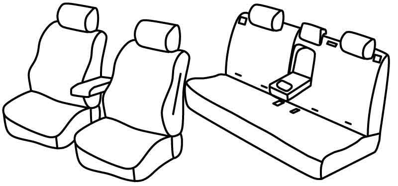 Set coprisedili Superior - Beige - compatibile per Jeep Compass (07/17>05/25) Longitude