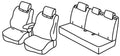 Set coprisedili Superior - Nero/Blu - compatibile per Jeep Avenger (12/22>)