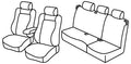 Set coprisedili Superior - Grigio/Nero - compatibile per Jeep Grand Cherokee (04/99>05/05)