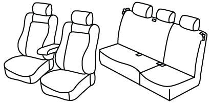Set coprisedili Superior - Nero/Grigio - compatibile per Jeep Grand Cherokee (04/99>05/05)
