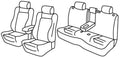 Set coprisedili Superior - Nero/Rosso - compatibile per Jeep Renegade (02/18>)