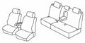 Set coprisedili Superior - Grigio/Nero - compatibile per Kia Venga (02/10>11/19) Open, World Cup Edition