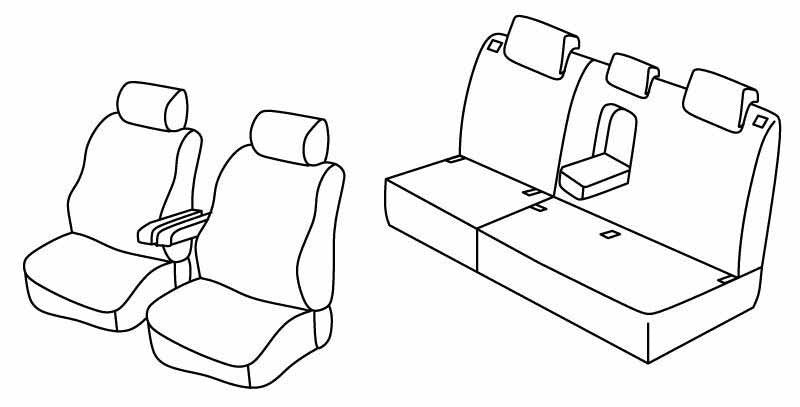 Set coprisedili Superior - Beige - compatibile per Kia Venga (02/10>11/19) Open, World Cup Edition