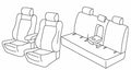 Set coprisedili Superior - Grigio/Nero - compatibile per Kia Sportage (03/16>11/21) Ex Style