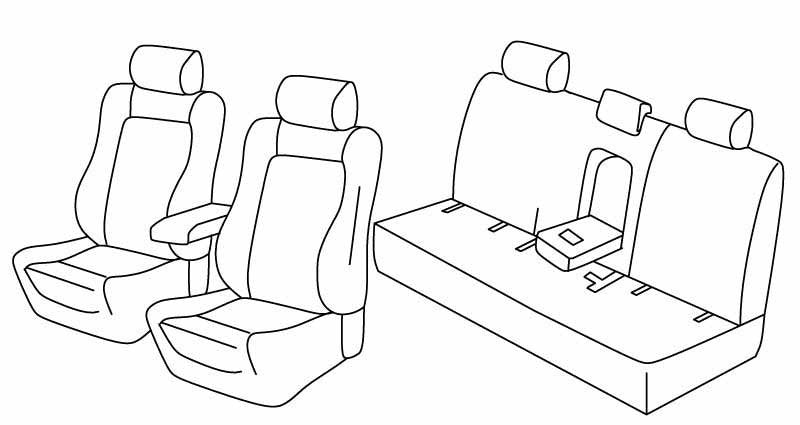 Set coprisedili Superior - Nero/Grigio - compatibile per Kia Sportage (03/16>11/21) Ex Style