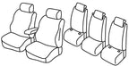 Set coprisedili Superior - Nero/Grigio - compatibile per Kia Carens (05/13>06/19)