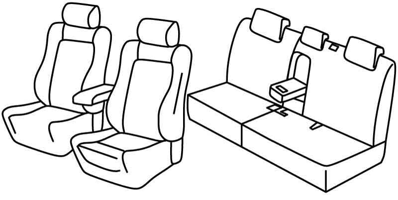 Set coprisedili Superior - Nero/Rosso - compatibile per Kia Sorento (11/20>)
