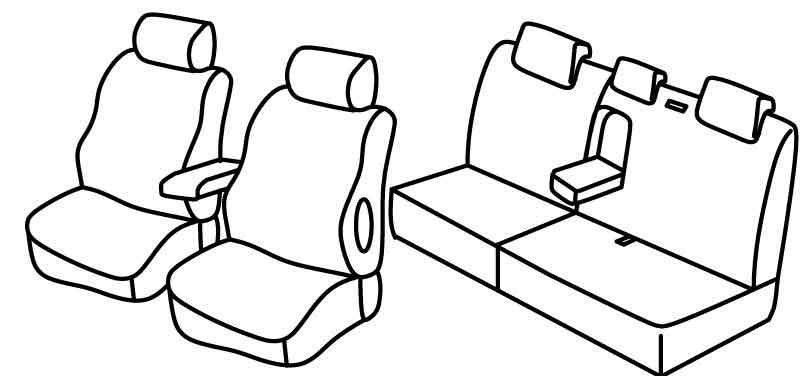 Set coprisedili Superior - Nocciola - compatibile per Lancia Delta (06/08>06/15)