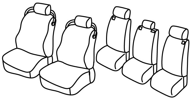 Set coprisedili Superior - Nero/Grigio - compatibile per Land Rover Discovery 5p (10/04>08/09)