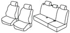 Set coprisedili Superior - Nero/Rosso - compatibile per Land Rover Freelander 5p (10/97>11/06) fino al 9/2003