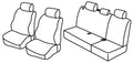 Set coprisedili Superior - Nero/Blu - compatibile per Land Rover Freelander 5p (10/97>11/06) fino al 9/2003