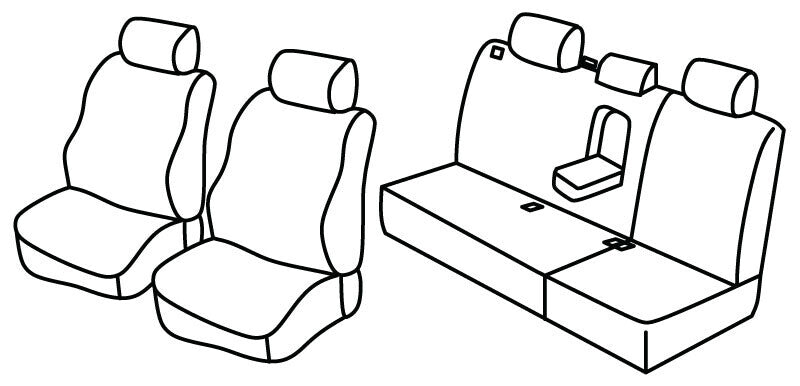 Set coprisedili Superior - Nocciola - compatibile per Land Rover Freelander 5p (10/97>11/06) fino al 9/2003
