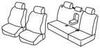 Set coprisedili Superior - Nero/Rosso - compatibile per Land Rover Freelander 5p (10/97>11/06) fino al 9/2003