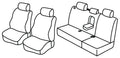 Set coprisedili Superior - Beige - compatibile per Land Rover Freelander 5p (10/97>11/06) fino al 9/2003