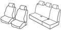 Set coprisedili Superior - Nero/Rosso - compatibile per Land Rover Freelander 5p (10/97>11/06) dal 10/2003